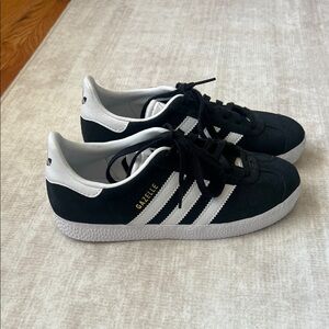 Adidas Gazelle Black with White Stripes